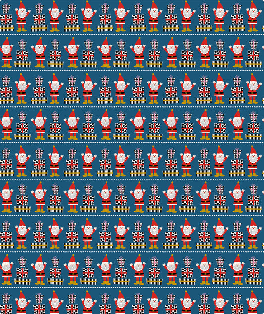 Dark Green Red Santa with Presents Wrapping Paper Roll Wholesale Wrapholic