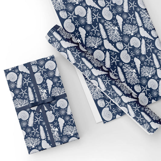 Ancient Sea Creatures Flat Wrapping Paper Sheet Wholesale Wraphaholic