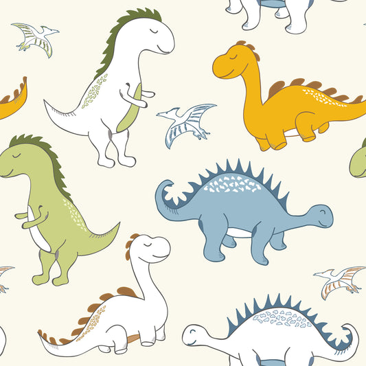Dinosaur Cute Flat Wrapping Paper Sheet Wholesale Wraphaholic