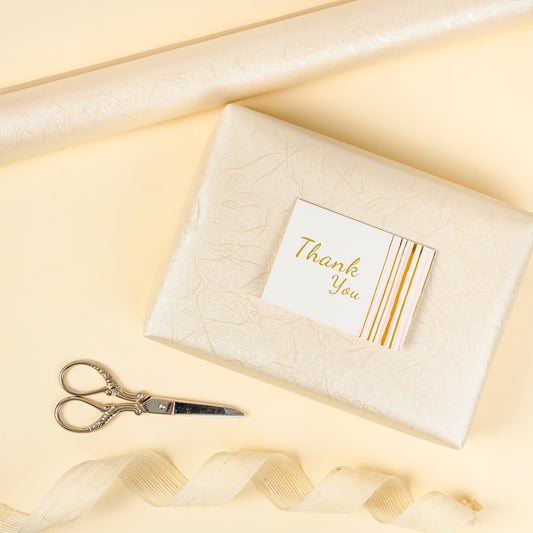 Embossed Lenny Grain Wrapping Paper Roll Cream Ream Wholesale Wrapaholic