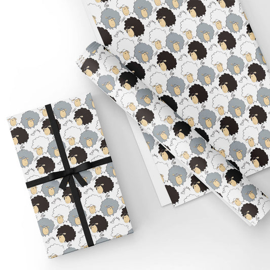 Baby Sheep Flat Wrapping Paper Sheet Wholesale Wraphaholic