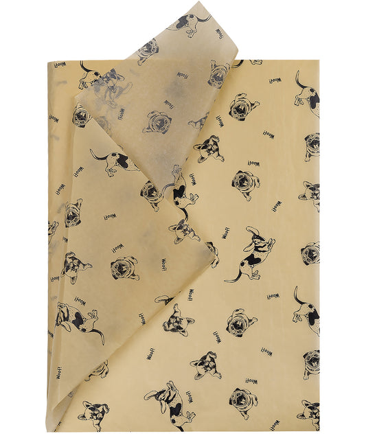 French Bulldog Brown Happy Birthday Tissue Paper 20" x 30" Bulk Wholesale Wrapaholic