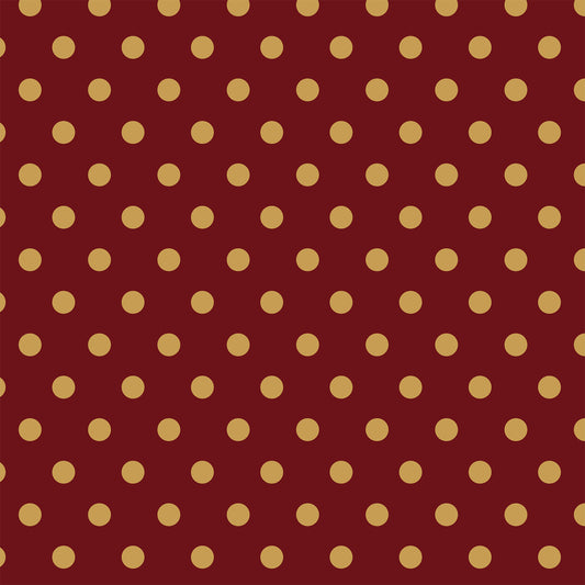 Gold and Red Polka Dots Flat Wrapping Paper Sheet Wholesale Wraphaholic