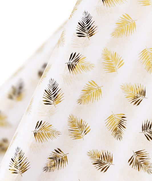 Gold Leaf Hot Stamp Tissue Paper 20" x 30" Bulk Wholesale Wrapaholic