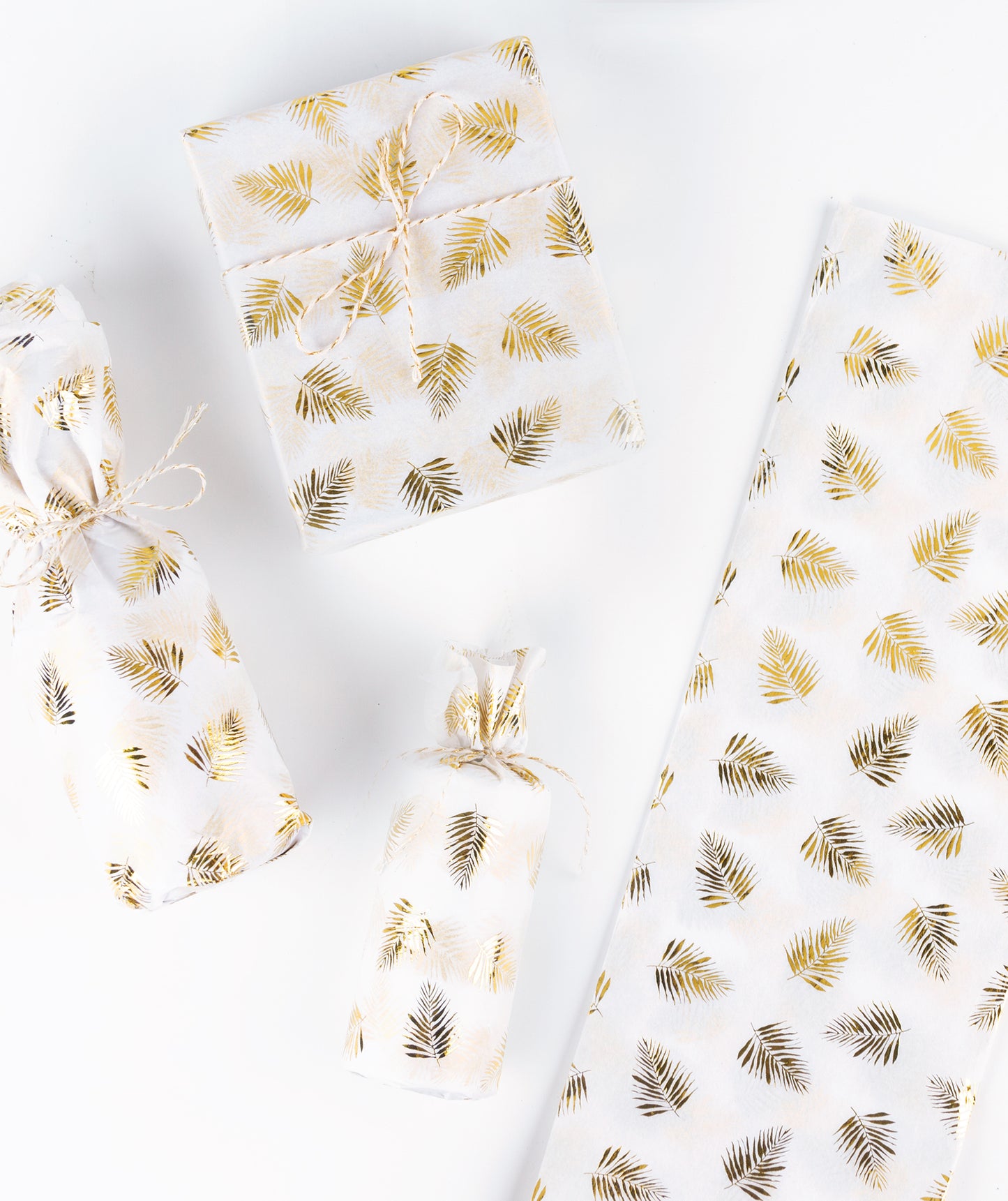 Gold Leaf Hot Stamp Tissue Paper 20" x 30" Bulk Wholesale Wrapaholic