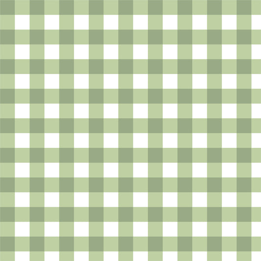 Green and White Buffalo Grid Flat Wrapping Paper Sheet Wholesale Wraphaholic