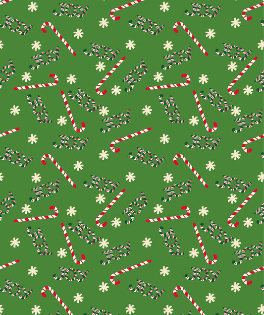Green Christmas Candy Wrapping Paper Roll Wholesale Wrapholic
