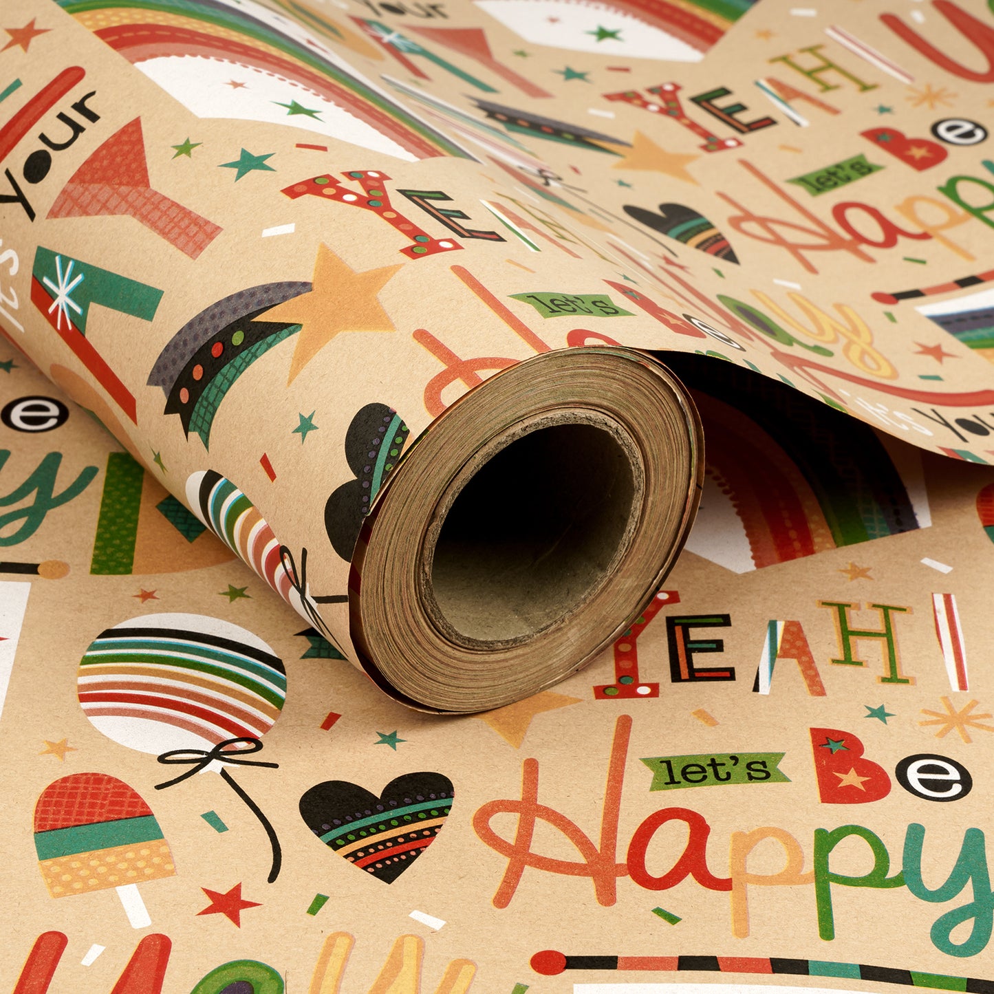 Happy Birthday Melody Kraft Wrapping Paper Recycled RUSPEPA