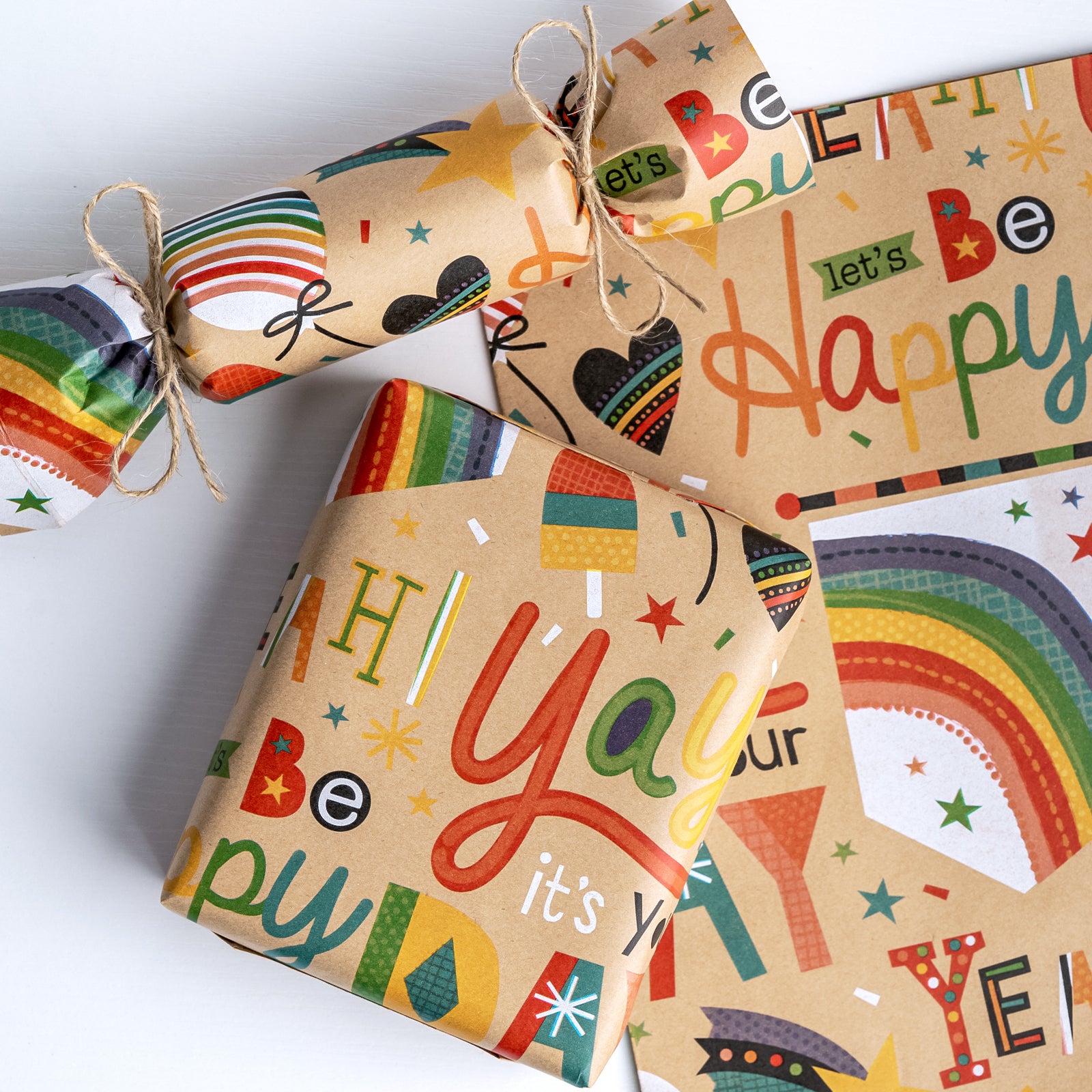 Happy Birthday Melody Kraft Wrapping Paper Recycled RUSPEPA