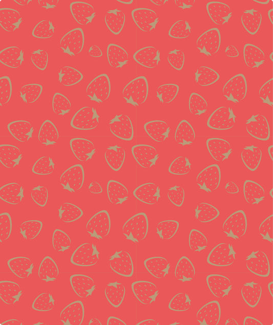 Hot Pink Strawberry Eco-Friendly Wrapping Paper Recycled RUSPEPA