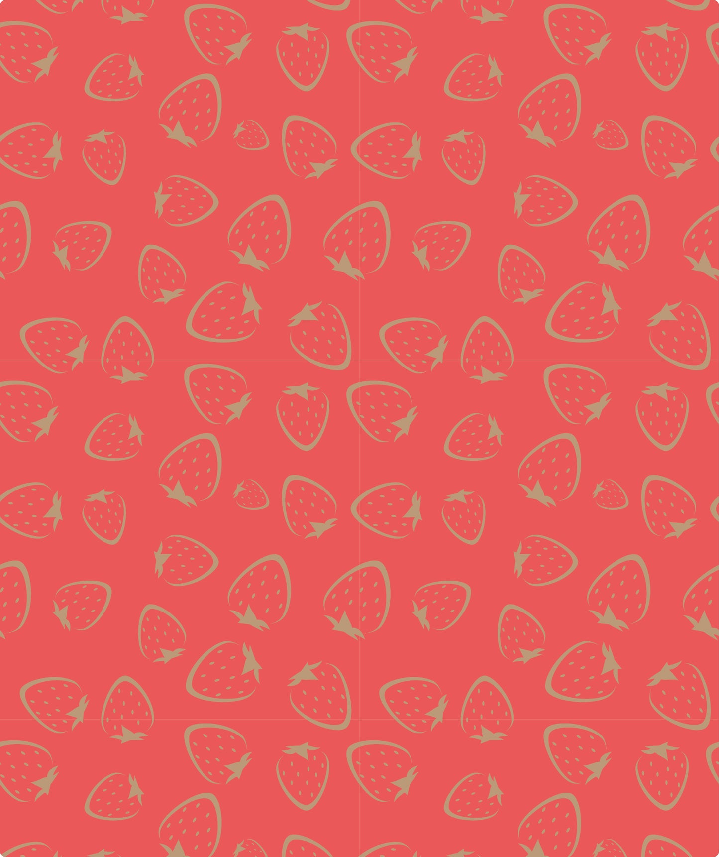 Hot Pink Strawberry Eco-Friendly Wrapping Paper Recycled RUSPEPA