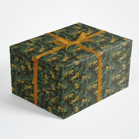 Jungle Leopard Flat Wrapping Paper Sheet Wholesale Wraphaholic