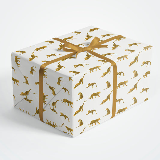 Leopard Flat Wrapping Paper Sheet Wholesale Wraphaholic