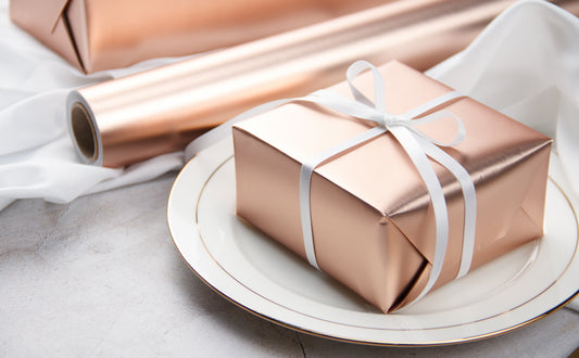 Matte Metallic Wrapping Paper Roll Rose Gold Ream Wholesale Wrapaholic