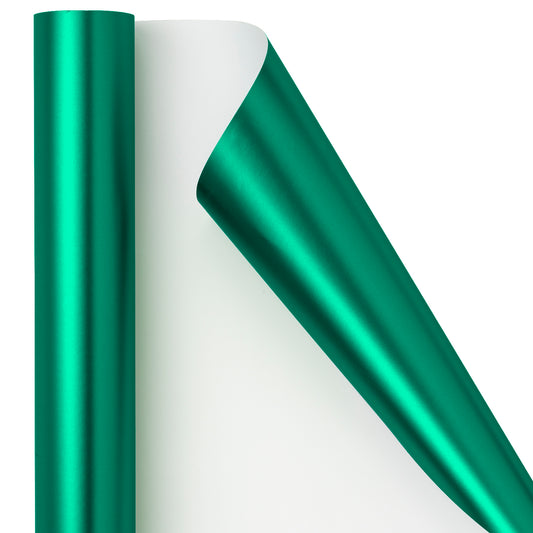 Matte Metallic Wrapping Paper Roll Green Ream Wholesale Wrapaholic