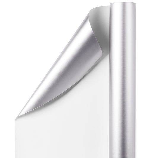 Matte Metallic Wrapping Paper Roll Silver Ream Wholesale Wrapaholic