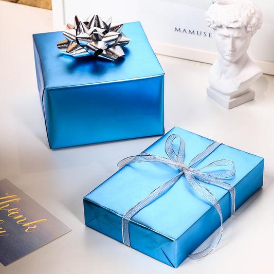 Matte Metallic Wrapping Paper Roll Turquoise Ream Wholesale Wrapaholic