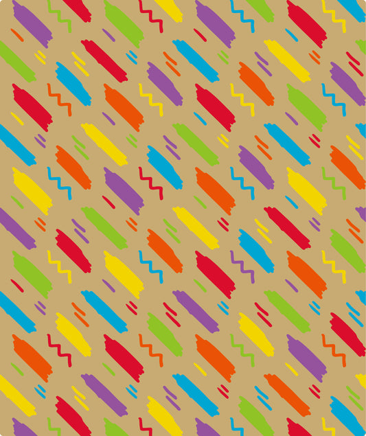 Multicolor Crayon Eco-friendly Kraft Wrapping Paper Recycled RUSPEPA