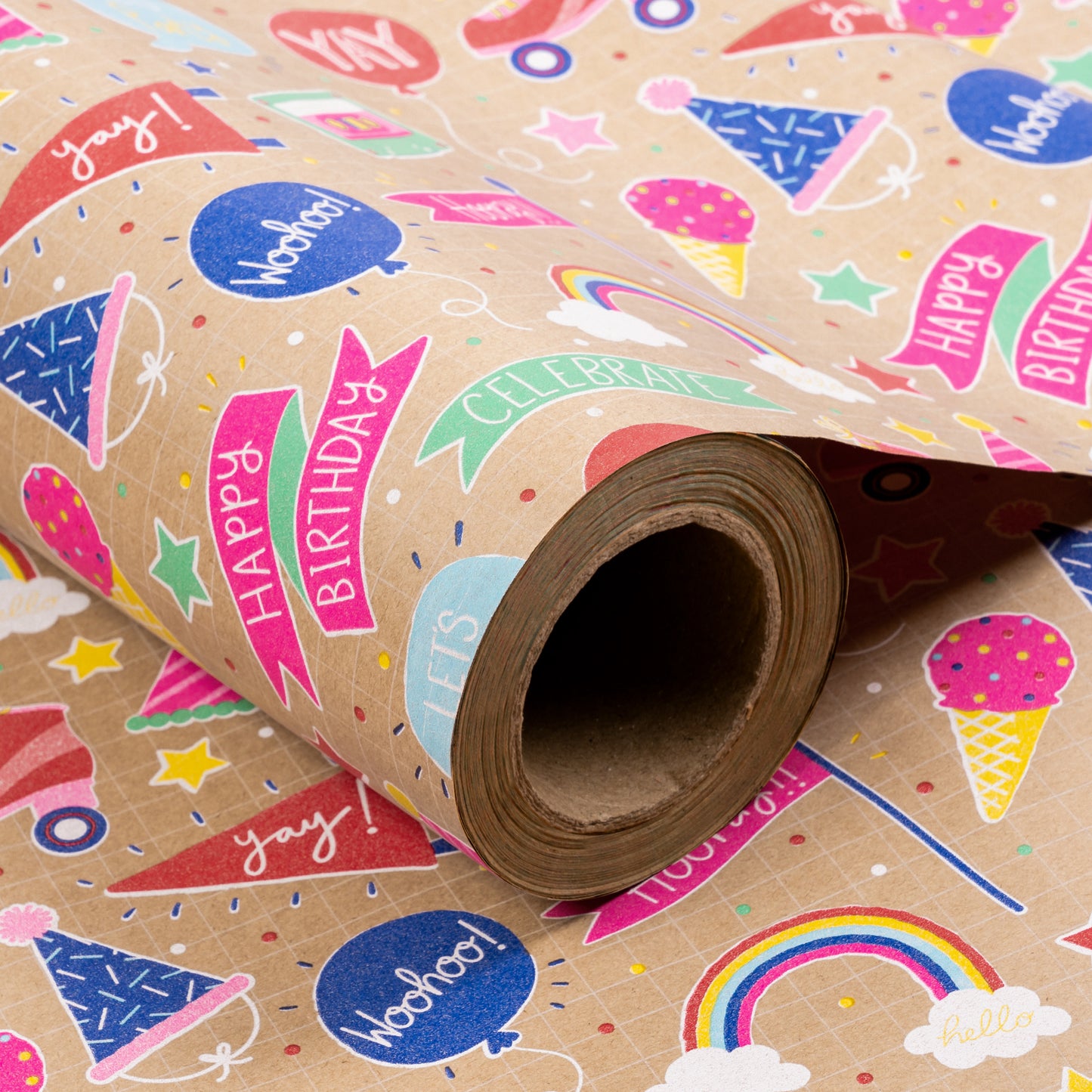 Music Gilrs Birthday Party Eco-friendly Kraft Wrapping Paper Recycled RUSPEPA