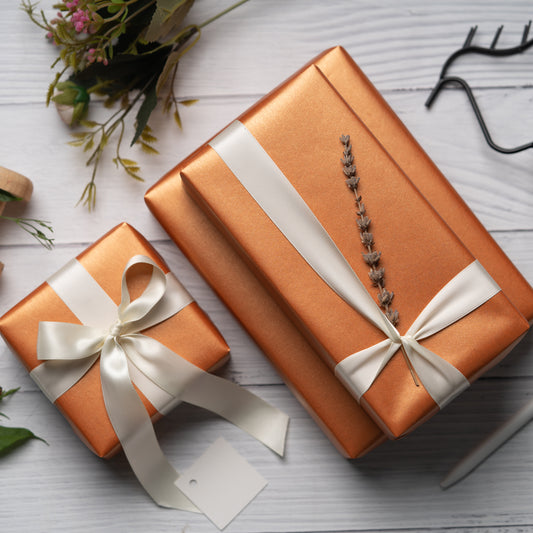 Pearl Gloss Wrapping Paper Roll Copper Ream Wholesale Wrapaholic