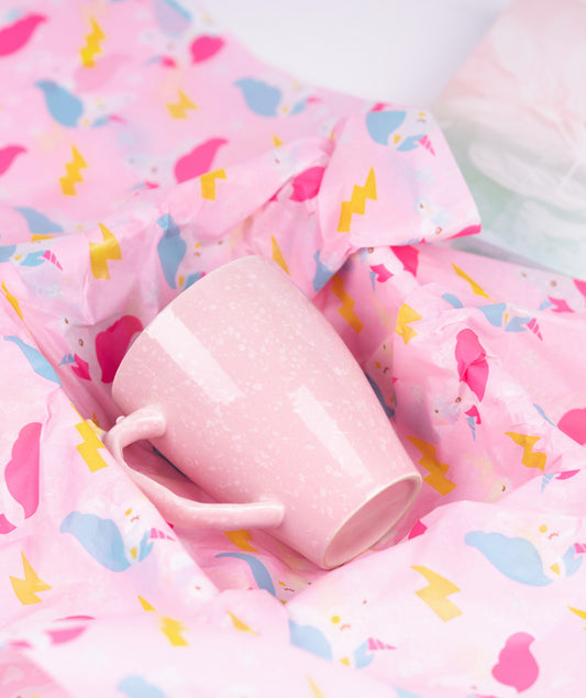 Pink Flash Unicorn Gril's Birthday Tissue Paper 20" x 30" Bulk Wholesale Wrapaholic