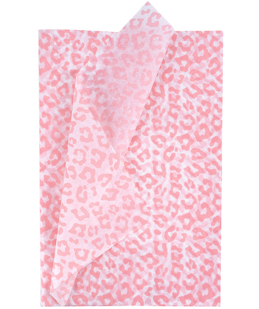 Pink Leopard Tissue Paper 20" x 30" Bulk Wholesale Wrapaholic
