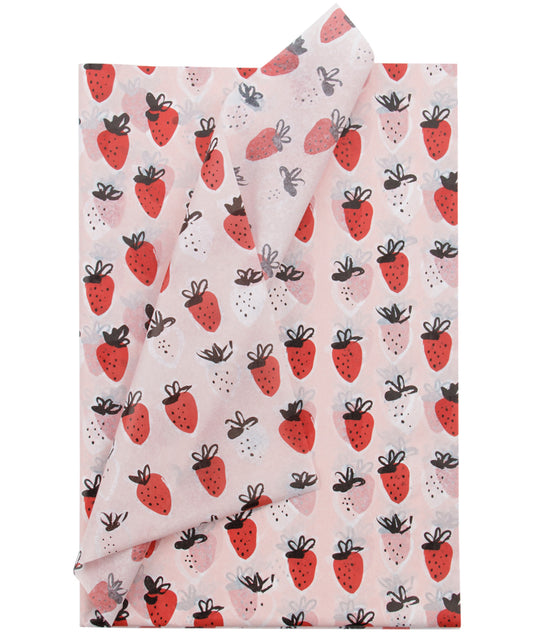 Pink Strawberry Tissue Paper 20" x 30" Bulk Wholesale Wrapaholic