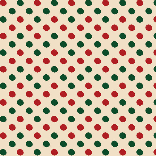 Polka Dot Red Green Flat Wrapping Paper Sheet Wholesale Wraphaholic