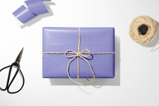 Purple Small Dot Flat Wrapping Paper Sheet Wholesale Wraphaholic