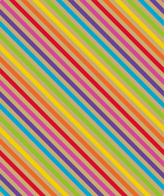 Rainbow Stripe Eco-friendly Kraft Wrapping Paper Recycled RUSPEPA