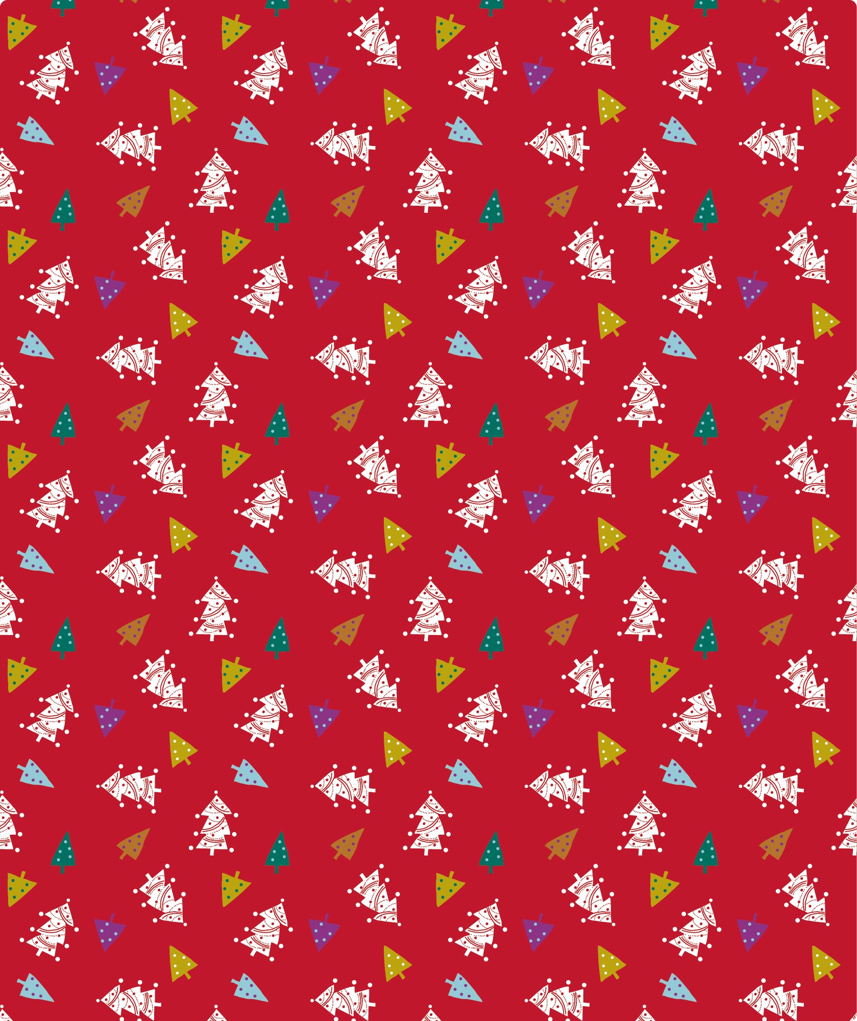 Red Christmas Tree Foil Wrapping Paper Roll Wholesale Wrapholic