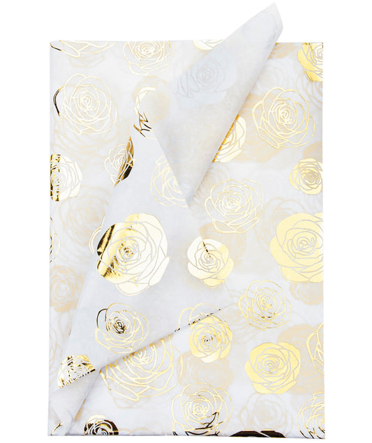 Rose Hot Stamp Tissue Paper 20" x 30" Bulk Wholesale Wrapaholic