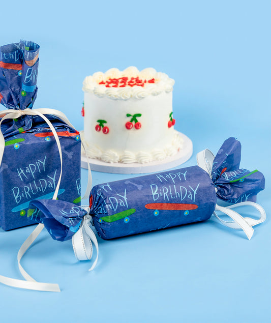 Skateboard Happy Birthday Royal Blue Tissue Paper 20" x 30" Bulk Wholesale Wrapaholic