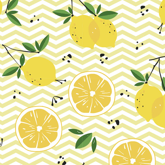 Sliced Lemon Flat Wrapping Paper Sheet Wholesale Wraphaholic