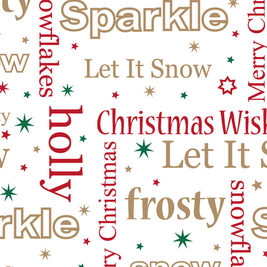 Snowy Christmas Flat Wrapping Paper Sheet Wholesale Wraphaholic
