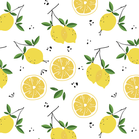 Summer Lemon Flat Wrapping Paper Sheet Wholesale Wraphaholic