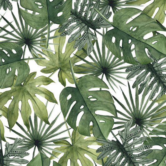 Tropical Banana Leaf and Monstera Flat Wrapping Paper Sheet Wholesale Wraphaholic