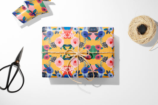 Tropical Tulip Flat Wrapping Paper Sheet Wholesale Wraphaholic