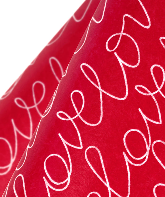 Valentine's Day Love Red Tissue Paper 20" x 30" Bulk Wholesale Wrapaholic