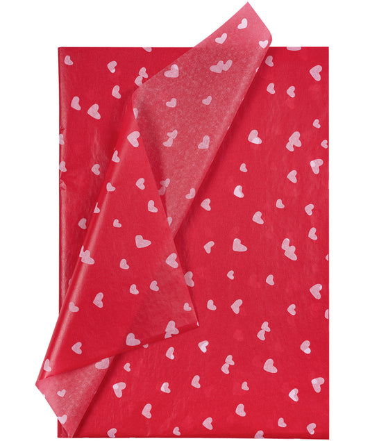 Valentine's Day Red Heart Tissue Paper 20" x 30" Bulk Wholesale Wrapaholic