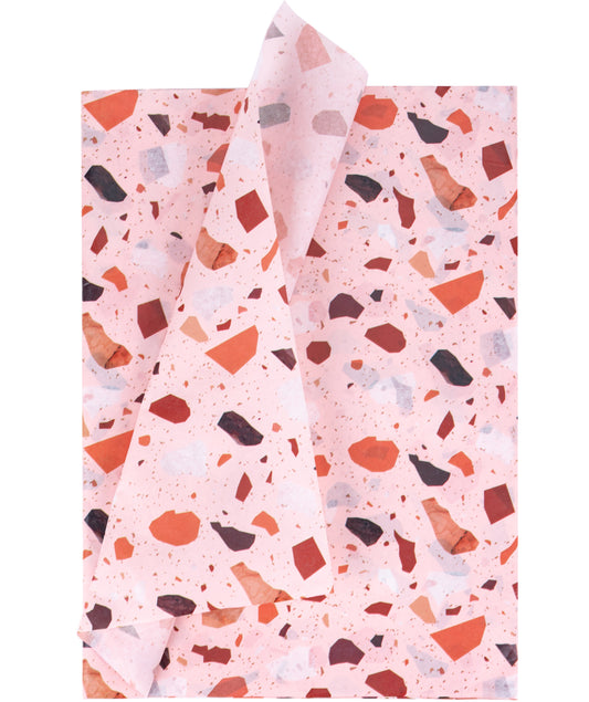 Warm Tone Terrazzo Tissue Paper 20" x 30" Bulk Wholesale Wrapaholic