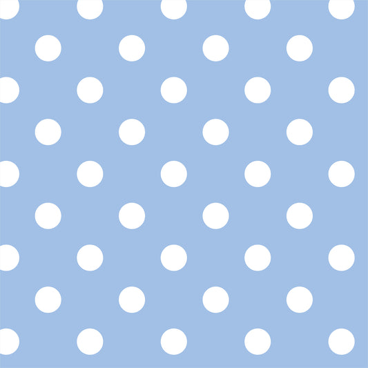White Dot in Light Blue Flat Wrapping Paper Sheet Wholesale Wraphaholic
