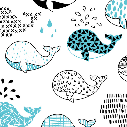 Whale Flat Wrapping Paper Sheet Wholesale Wraphaholic