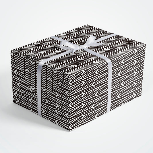 White and Black Arrow Flat Wrapping Paper Sheet Wholesale Wraphaholic