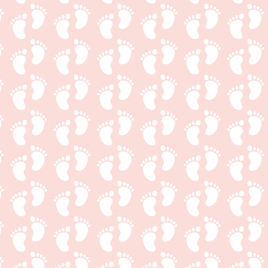 Infant Feet in Pink Flat Wrapping Paper Sheet Wholesale Wraphaholic