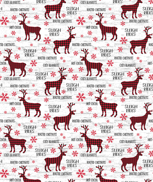White Sleigh Rides Wrapping Paper Roll Wholesale Wrapholic