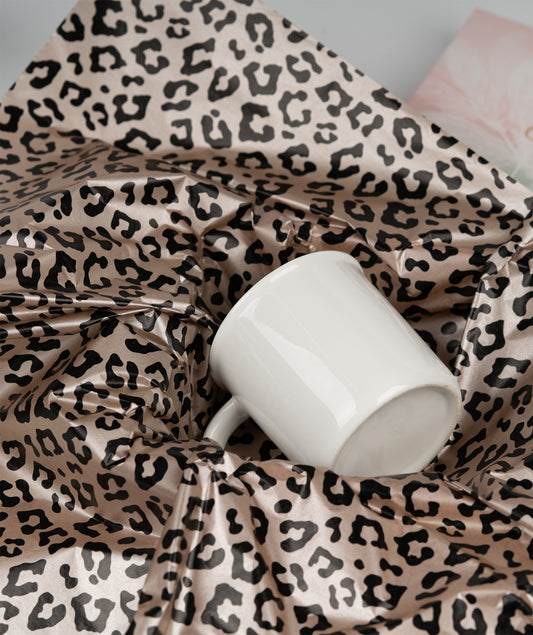 Wild Leopard Tissue Paper 20" x 30" Bulk Wholesale Wrapaholic