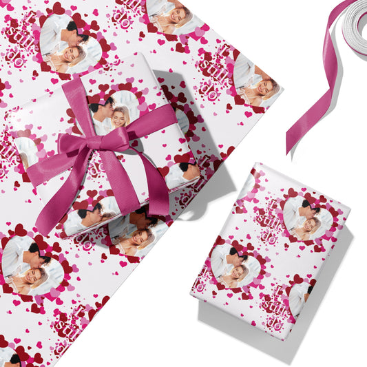 [Customized]Romantic Wedding Anniversary Photo Wrapping Paper