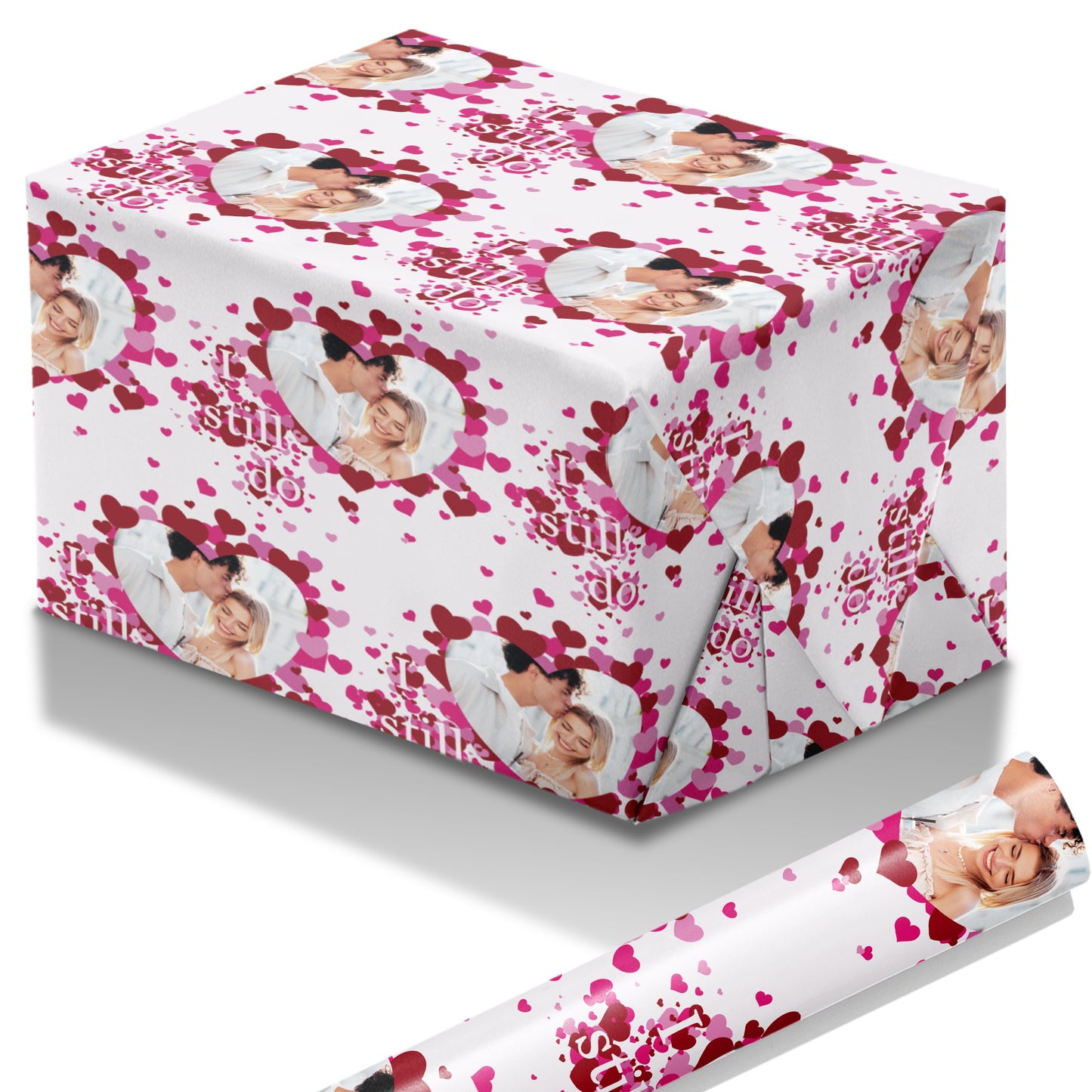 [Customized]Romantic Wedding Anniversary Photo Wrapping Paper