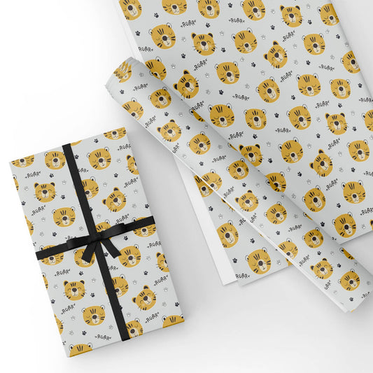 Roar Kids Animal Flat Wrapping Paper Sheet Wholesale Wraphaholic